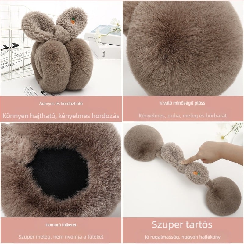 Gyárilag közvetlen kreatív fülvédők meleg fülvédelem Női masnis fülvédők összecsukható téli téli meleg fülvédők