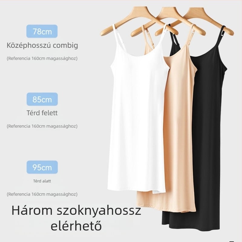 Női nyári, nagykereskedelmi modális hálóing mellkaspánttal, hosszú szoknya, vékony, plus size, pizsamát is viselhet egy generációnyi hajjal.