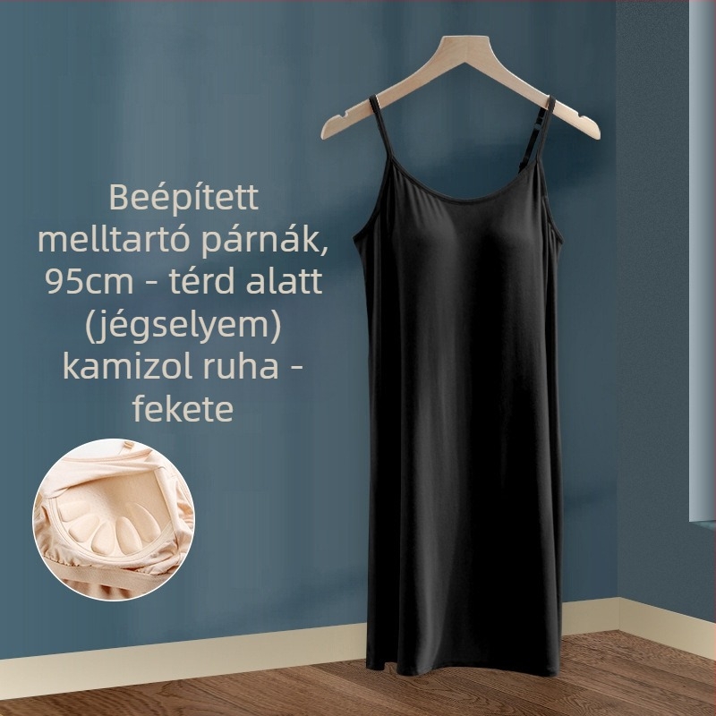 Női nyári, nagykereskedelmi modális hálóing mellkaspánttal, hosszú szoknya, vékony, plus size, pizsamát is viselhet egy generációnyi hajjal.