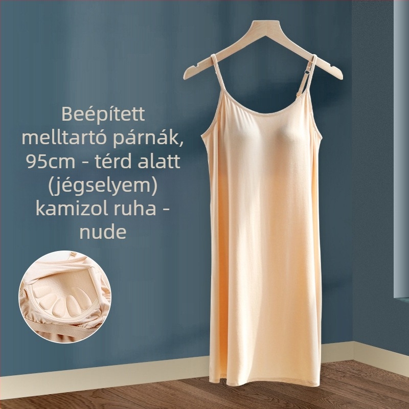 Női nyári, nagykereskedelmi modális hálóing mellkaspánttal, hosszú szoknya, vékony, plus size, pizsamát is viselhet egy generációnyi hajjal.