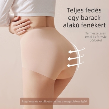 Közepesen magas derekú női alsó, egyrészes, nyommentes, antibakteriális, pamut, áttört, vékony, lélegző, has- és csípőemelő alsó