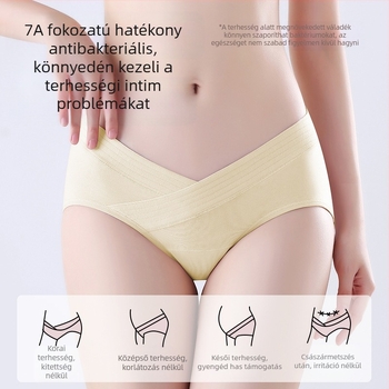 7A antibakteriális terhességi terhes nők alacsony derekú alsónemű terhes nők U alakú has varrás nélküli lélegző terhes nők alsónemű forrás gyártók