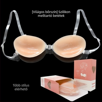 Készleten lévő világos színű, fodros szilikon melltartóbetétek, láthatatlan melltartó esküvői ruhákhoz és úszáshoz, vízálló és vastagított az extra védelem érdekében.