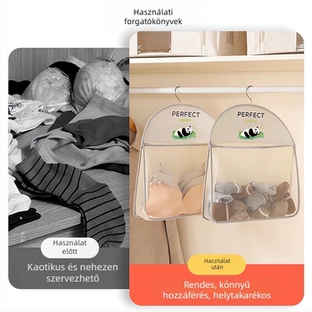 Zokni Alsóneműtárolás Hálószobai ruhásszekrény Alsónemű Alsóneműakasztó táska Akasztóháló Ajtó Hátsó tároló Befejező tárolótáska