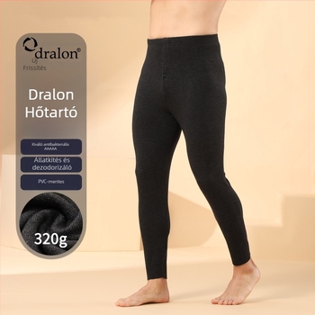 Férfi kétoldalas valódi bársony meleg nadrág, polár béléssel, vastagított hosszú alsó őszi-téli antibakteriális fűthető férfi antibakteriális leggings