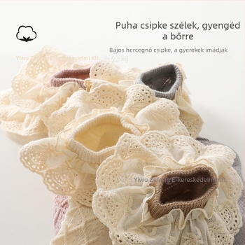 Babazoknik Tavaszi és őszi gyerekzoknik Csipkés zoknik A kategória Pamut lábszárközépig érő zoknik Lányzoknik Csecsemőknek 0-5 éves korig