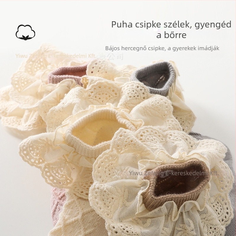 Babazoknik Tavaszi és őszi gyerekzoknik Csipkés zoknik A kategória Pamut lábszárközépig érő zoknik Lányzoknik Csecsemőknek 0-5 éves korig