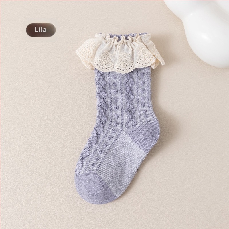 Babazoknik Tavaszi és őszi gyerekzoknik Csipkés zoknik A kategória Pamut lábszárközépig érő zoknik Lányzoknik Csecsemőknek 0-5 éves korig