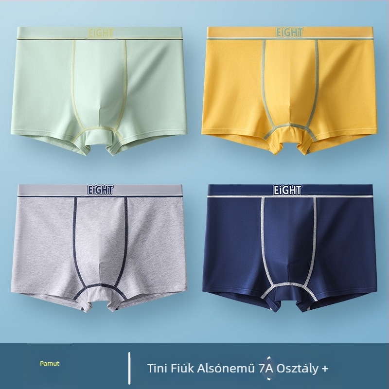 Új férfi alsónemű pamut A osztályú pamut boxeralsó plus size középmagas derekú gyorsan száradó négyszögletes lélegző férfi alsónemű fejrész