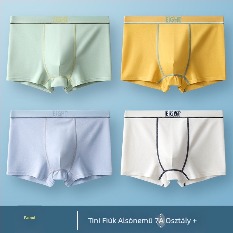 Új férfi alsónemű pamut A osztályú pamut boxeralsó plus size középmagas derekú gyorsan száradó négyszögletes lélegző férfi alsónemű fejrész