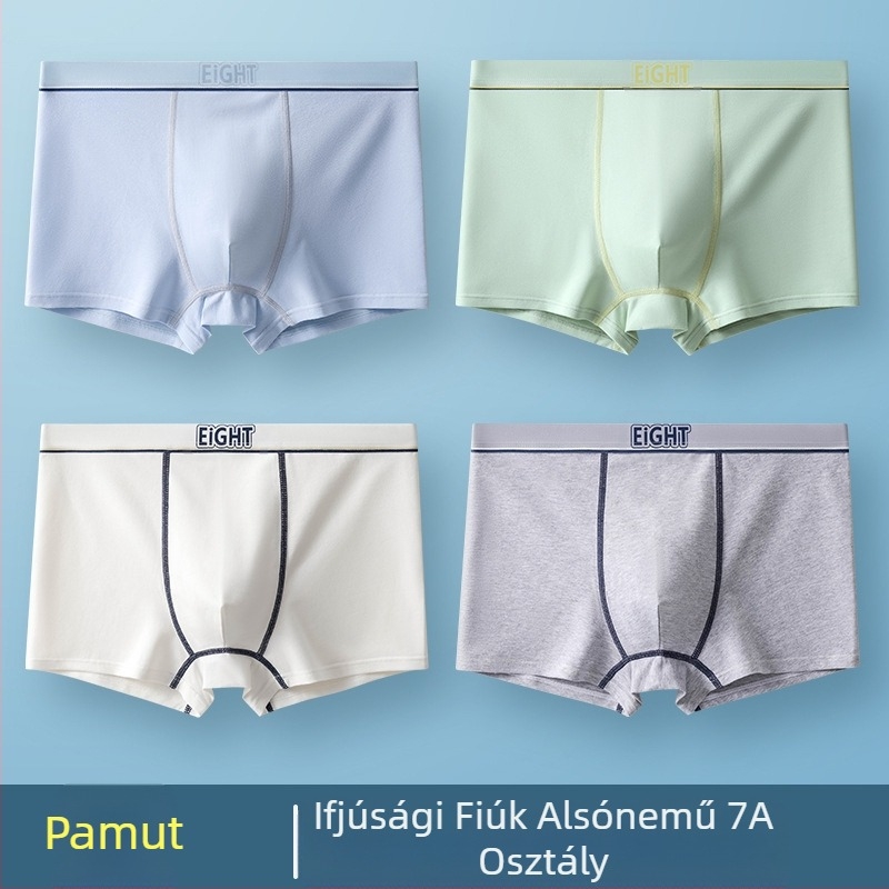 Új férfi alsónemű pamut A osztályú pamut boxeralsó plus size középmagas derekú gyorsan száradó négyszögletes lélegző férfi alsónemű fejrész