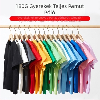 raktáron lévő gyermek rövid ujjú póló pamut nyári közepes és nagy gyermekruházat fiúknak és lányoknak egyszínű kabát osztályruházat reklám ing nagykereskedelem