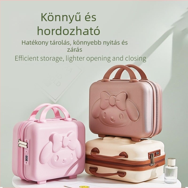 14 hüvelykes Melody bőrönd, poggyásztároló doboz, kis doboz, kombinációs zár, bőrönd, beszállótáska, könnyű