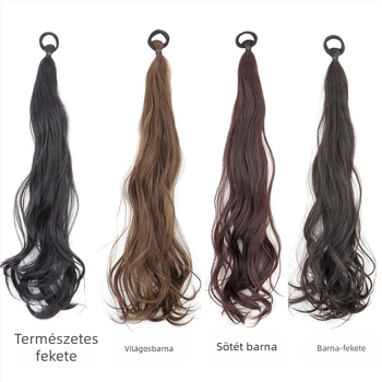 Gyári nagykereskedelmi paróka női lófarok, megköthető dupla lófarok gumiszalaggal hosszú lófarok természetes lófarok paróka