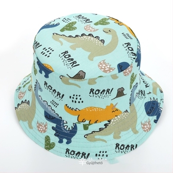 Baba halász sapka tavaszi és őszi állatos rajzfilm mintás mosdós sapka fiúknak és lányoknak koreai stílusú divatos szélálló kötéllel állítható