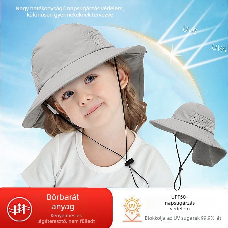 Nyári gyerek napkalap baba babakalap napkalap vékony napkalap fiúknak és lányoknak nagy karimájú halászkalap