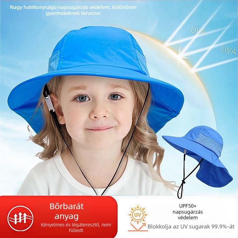 Nyári gyerek napkalap baba babakalap napkalap vékony napkalap fiúknak és lányoknak nagy karimájú halászkalap