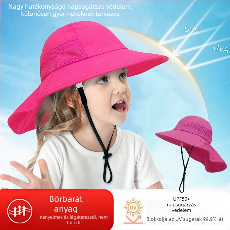 Nyári gyerek napkalap baba babakalap napkalap vékony napkalap fiúknak és lányoknak nagy karimájú halászkalap
