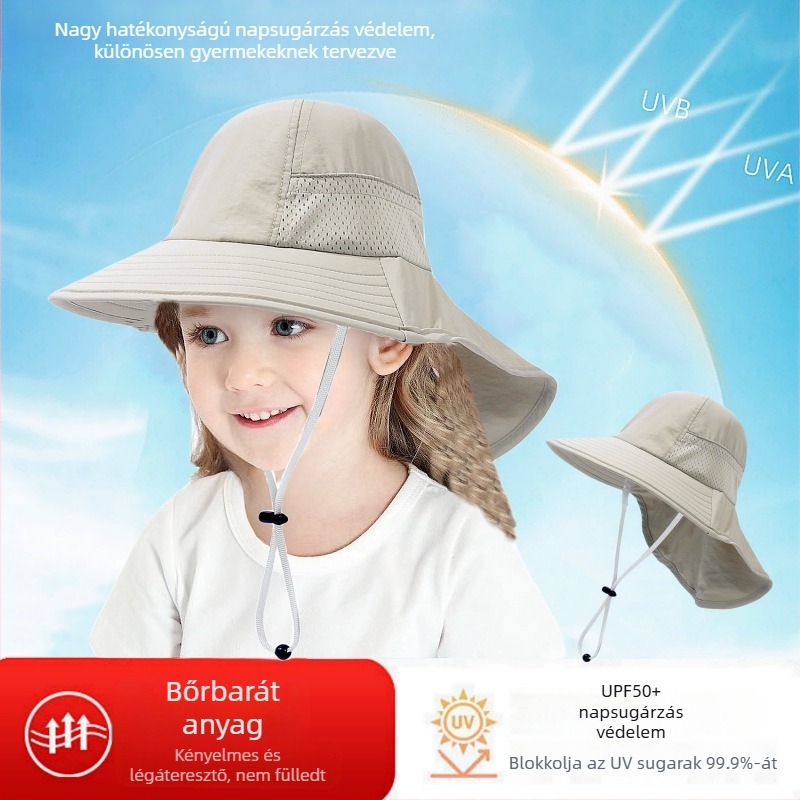 Nyári gyerek napkalap baba babakalap napkalap vékony napkalap fiúknak és lányoknak nagy karimájú halászkalap