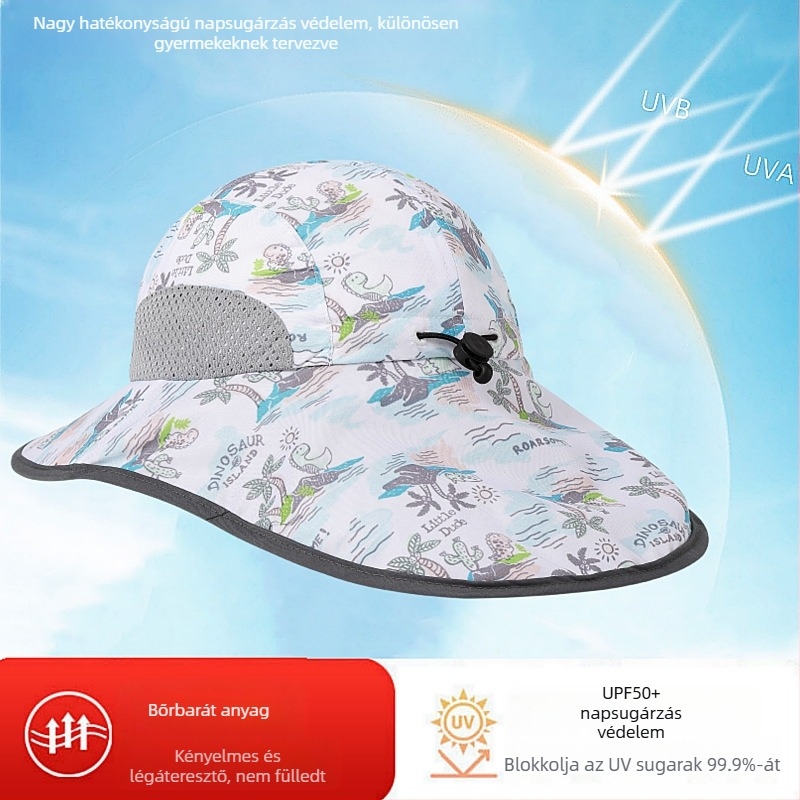 Nyári gyerek napkalap baba babakalap napkalap vékony napkalap fiúknak és lányoknak nagy karimájú halászkalap