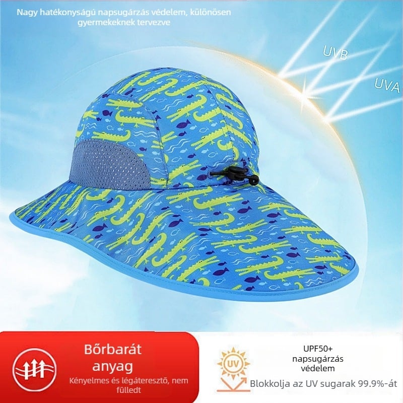Nyári gyerek napkalap baba babakalap napkalap vékony napkalap fiúknak és lányoknak nagy karimájú halászkalap