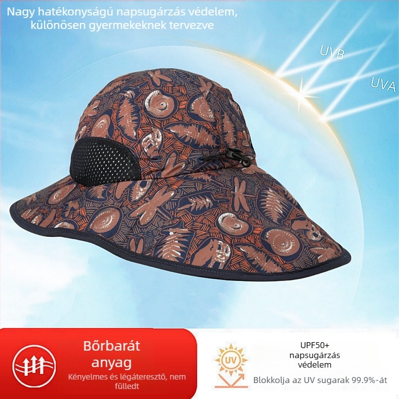 Nyári gyerek napkalap baba babakalap napkalap vékony napkalap fiúknak és lányoknak nagy karimájú halászkalap