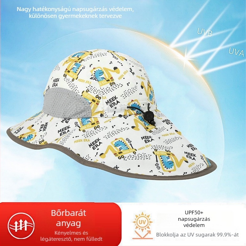 Nyári gyerek napkalap baba babakalap napkalap vékony napkalap fiúknak és lányoknak nagy karimájú halászkalap