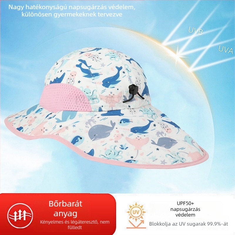 Nyári gyerek napkalap baba babakalap napkalap vékony napkalap fiúknak és lányoknak nagy karimájú halászkalap