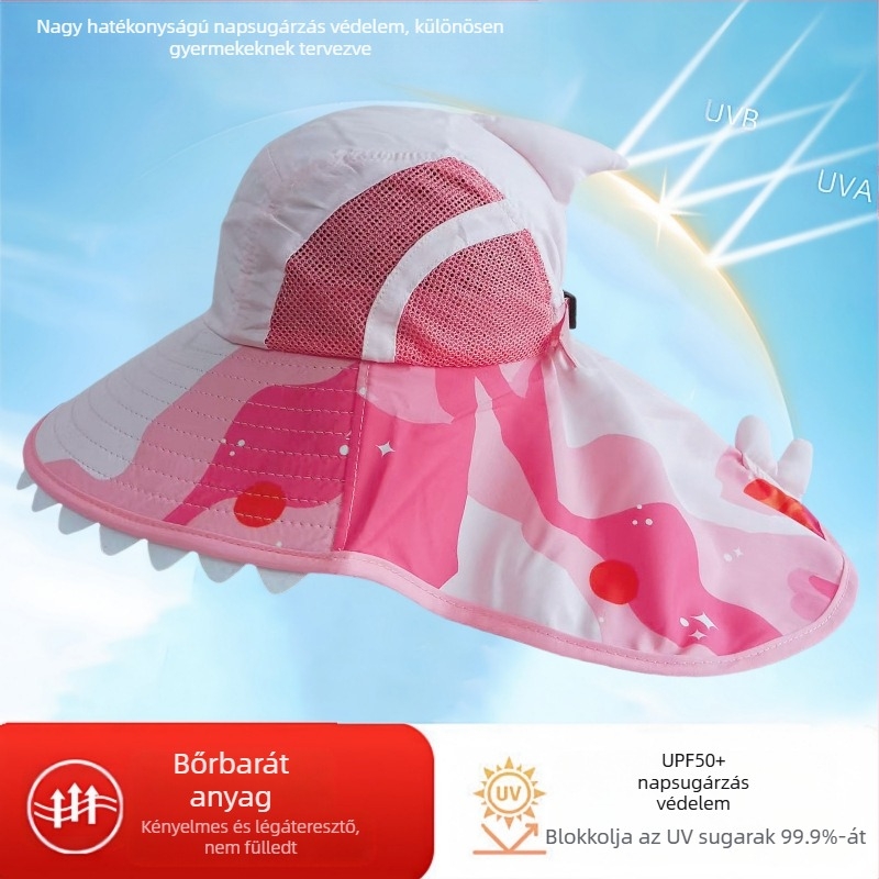 Nyári gyerek napkalap baba babakalap napkalap vékony napkalap fiúknak és lányoknak nagy karimájú halászkalap