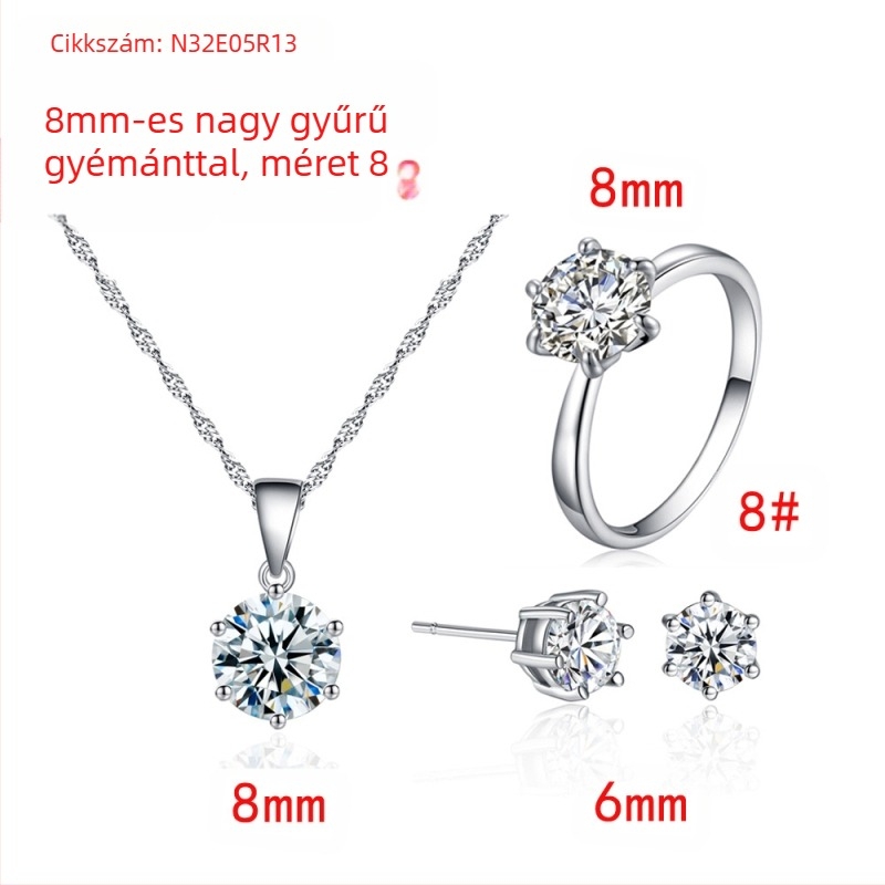 2023-as niche dizájn hatkarmos cirkónium fülbevaló gyűrű nyaklánc női egyszerű divatos, érzéki fülbevalók ékszerek nagykereskedelemben