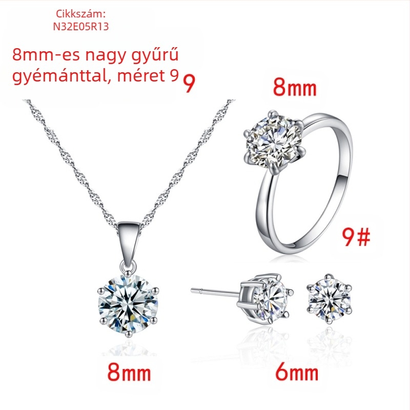 2023-as niche dizájn hatkarmos cirkónium fülbevaló gyűrű nyaklánc női egyszerű divatos, érzéki fülbevalók ékszerek nagykereskedelemben