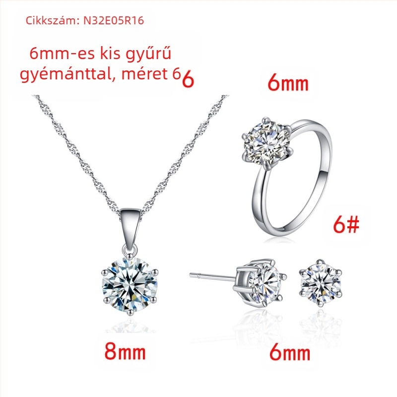 2023-as niche dizájn hatkarmos cirkónium fülbevaló gyűrű nyaklánc női egyszerű divatos, érzéki fülbevalók ékszerek nagykereskedelemben