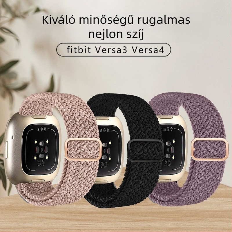 Fitbit Versa3/4 Sense Phoebe okosóra csere csuklópánt rugalmas nejlonszíjjal