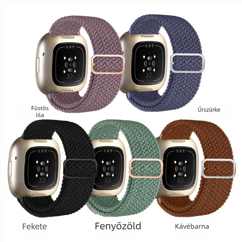Fitbit Versa3/4 Sense Phoebe okosóra csere csuklópánt rugalmas nejlonszíjjal