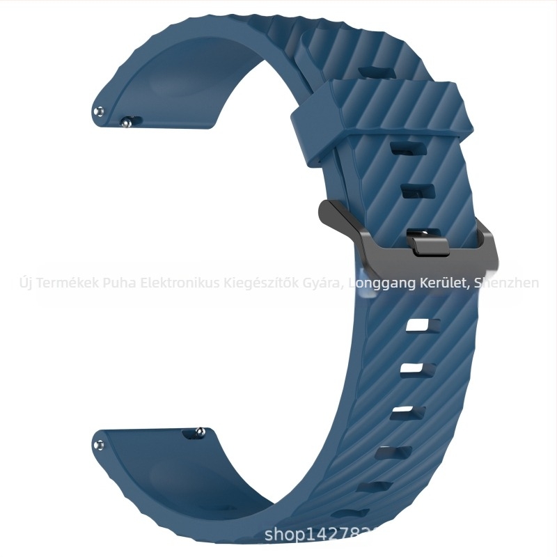 Samsung Watch 7 okosórához, lucfenyőből készült szilikon szíj, fekete csattal, 20/22 mm-es lucfenyőből készült szíj