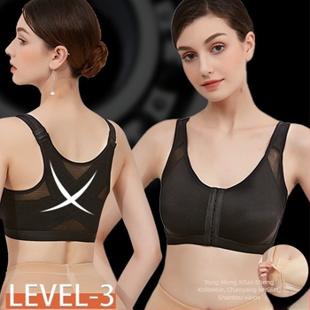 Gyártók Határokon átnyúló európai és amerikai plus size elülső csattal zárt alsónemű acélgyűrű nélkül állítható melltartó jóga futás kényelmes