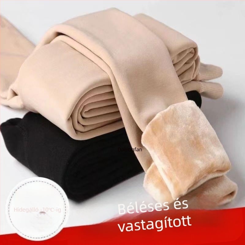 500 Kete vastag leggings női őszi és téli külső viselet bársony vastagított bőrszínű bőrszín világos lábszárvédő artifact meleg harisnyanadrág