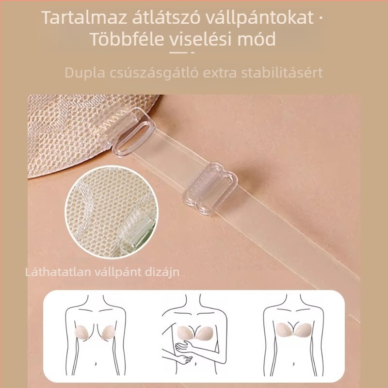 Raktáron nagykereskedelmi csipke mellkasi matricák esküvői ruha női kis mellkas megvastagított nagy megereszkedésgátló push-up láthatatlan felsőrész szilikon mellmatricák