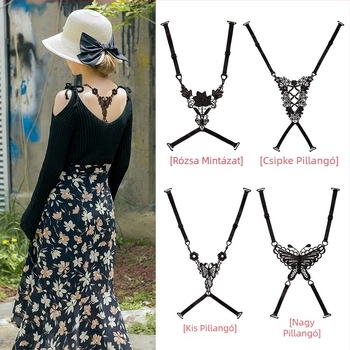 Átlátszó, láthatatlan vállpánt, csipkés, üreges, keresztpántos melltartó, dupla vállpánt, belső pánt, vékony, csúszásgátló öv