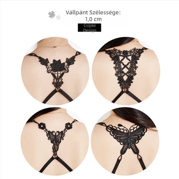 Átlátszó, láthatatlan vállpánt, csipkés, üreges, keresztpántos melltartó, dupla vállpánt, belső pánt, vékony, csúszásgátló öv