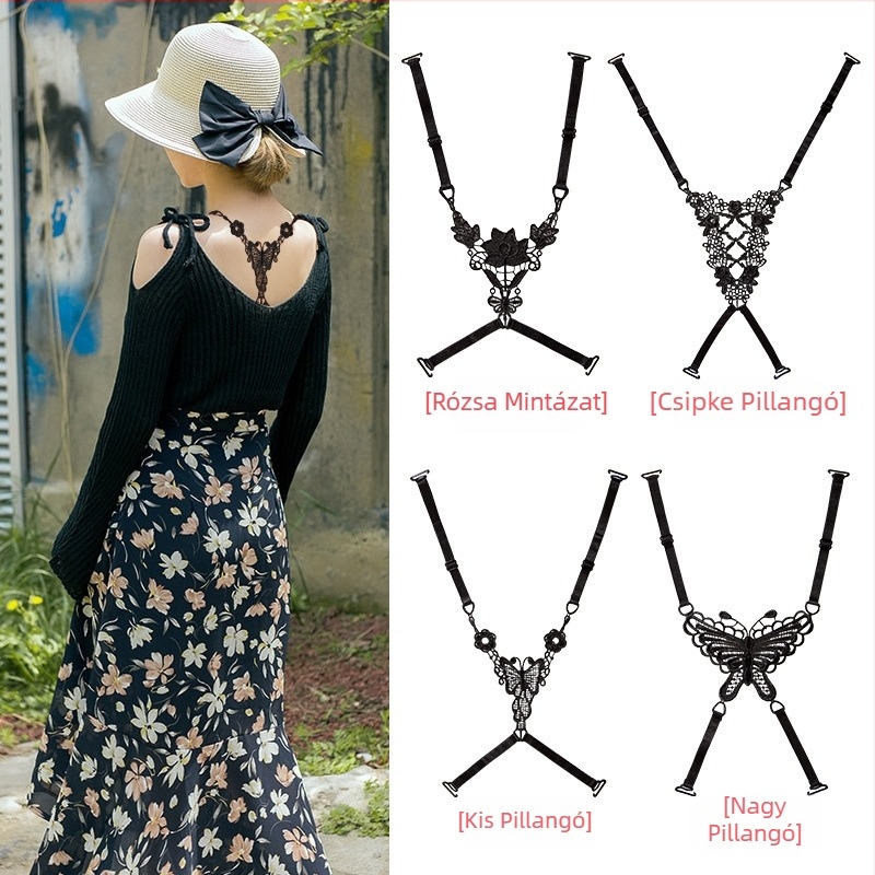 Átlátszó, láthatatlan vállpánt, csipkés, üreges, keresztpántos melltartó, dupla vállpánt, belső pánt, vékony, csúszásgátló öv