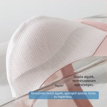 A háló nyári jégselyemből készült, hűvös, selymes alsónemű, férfi alsónemű, alacsony derekú, könnyű, lélegző, magas rugalmas, U alakú, domború belül.