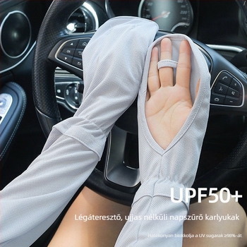 Napvédő jégkesztyű női nyári vezetési műtárgy patkó alakú ujjú laza karvédő UV-védő táska ujj lélegző