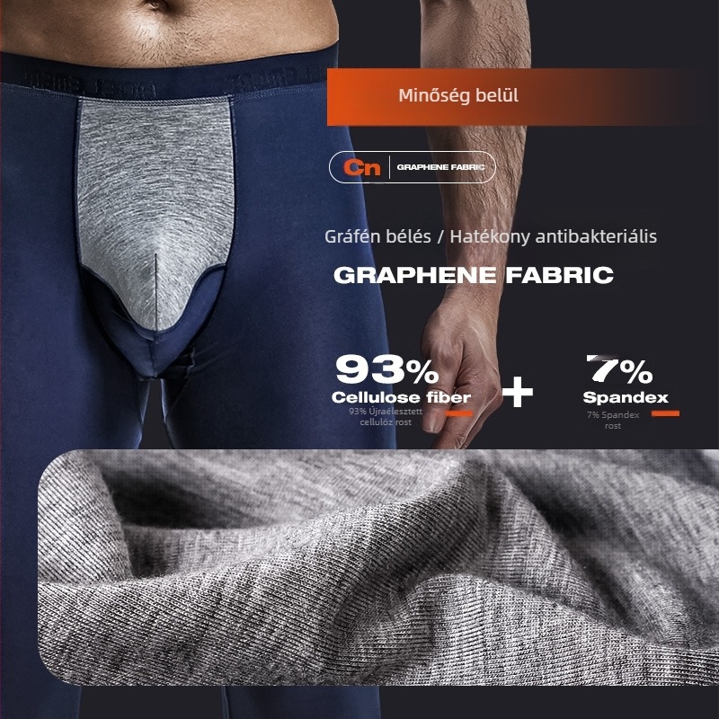 Kettő az egyben golyó különálló kopásmentes alsónemű őszi nadrág leggings meleg nadrág vonal nadrág férfi vékony nadrág