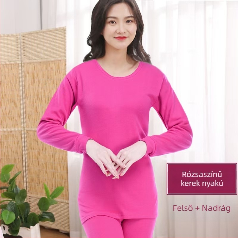 Őszi és téli férfi tiszta pamut termo alsónemű szett, női termo alsónemű, pamut pulóver, kötöttáru, vastagított a melegért