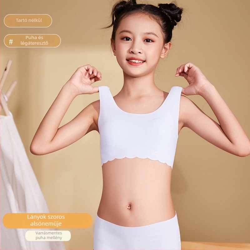 Fejlesztő lány alsónemű diákmelltartó mellény 8-16 éves korig, láncminőségű modál puhító anyagból