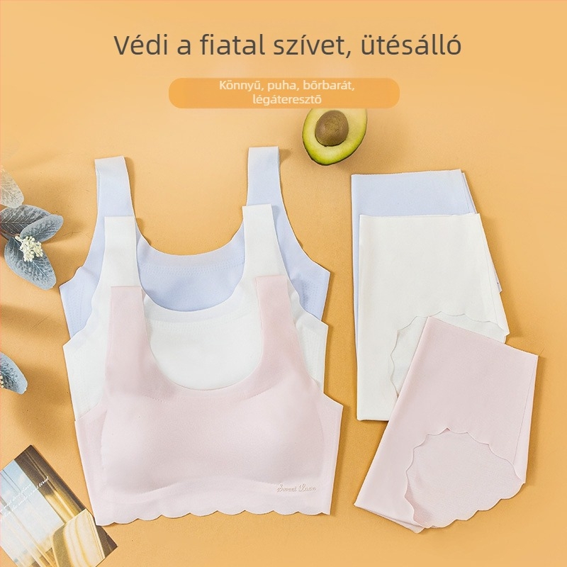 Fejlesztő lány alsónemű diákmelltartó mellény 8-16 éves korig, láncminőségű modál puhító anyagból