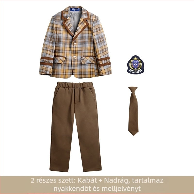 Általános iskolás diák tavaszi és őszi osztályruhái brit főiskolai stílusú iskolai egyenruha óvodai kerti ruhák gyerekeknek kockás öltöny szoknya öltöny