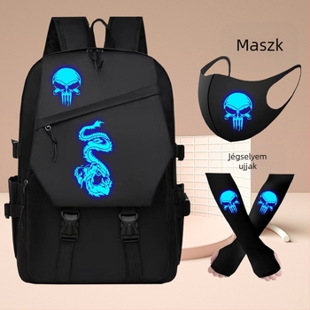 Ghost Dance világító iskolatáska fiúknak és lányoknak, 3-6. osztályosoknak, divatos, menő, nagy kapacitású hátizsák diákoknak