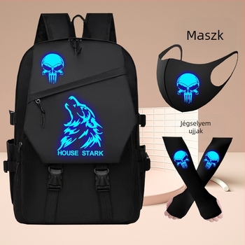 Ghost Dance világító iskolatáska fiúknak és lányoknak, 3-6. osztályosoknak, divatos, menő, nagy kapacitású hátizsák diákoknak